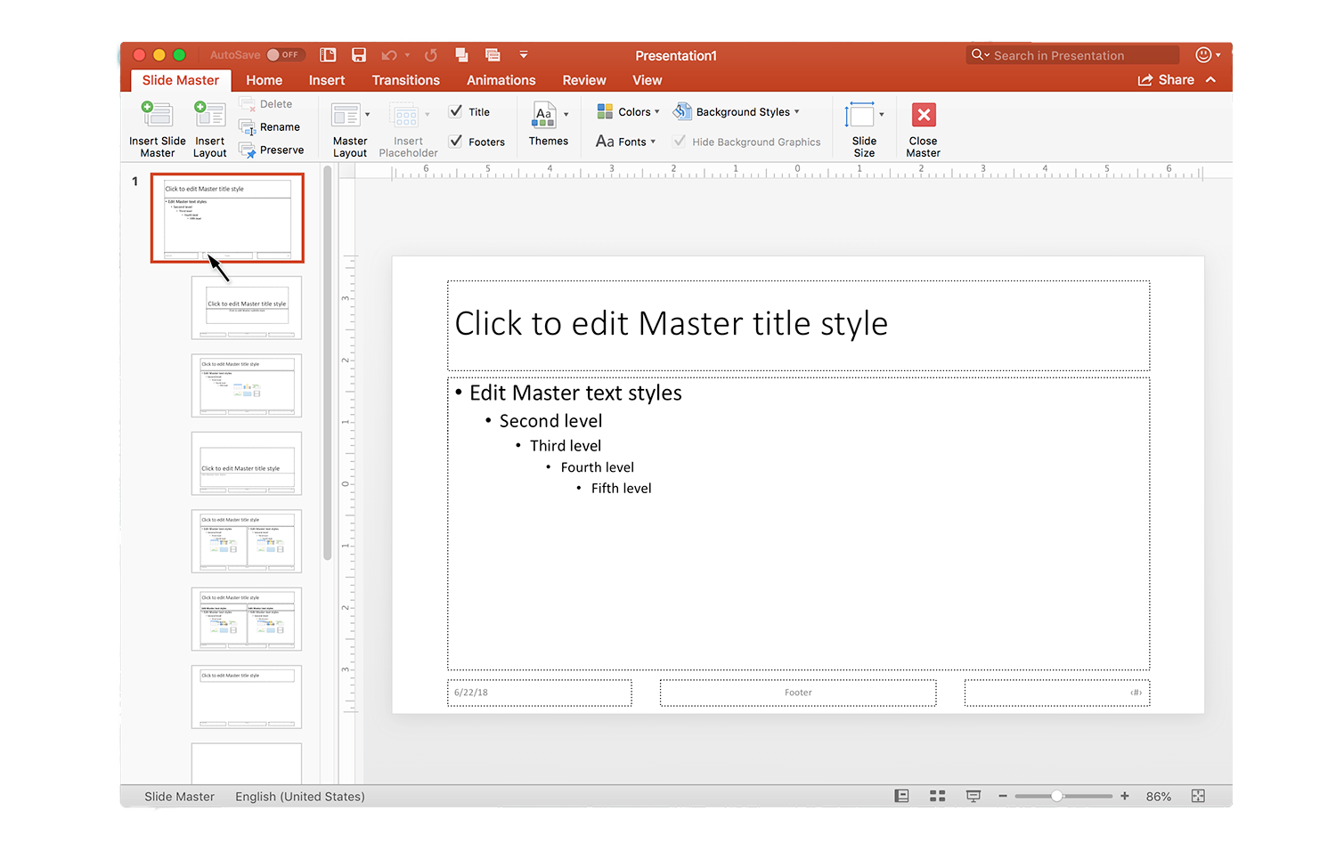 slide master powerpoint definition